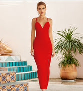Adyce Bodycon Bandage Kleid Spaghettiträger